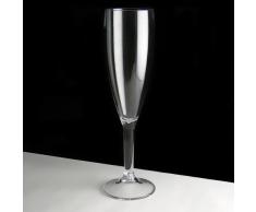 Cater For You Vaso de champán de plástico de policarbonato prácticamente irrompible, Paquete de 4