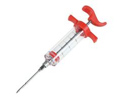 Carne marinada sabor inyector condimento jeringa cocina gadget aguja cocinar aves pavo pollo BBQ herramienta para añadir sabor marinadas, hierbas, y salsas.