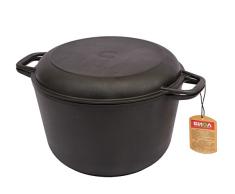 6L olla de hierro fundido con cacerola Tapa Olla – cazuela Inducción Cacerola