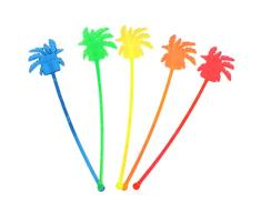 PRETYZOOM 50 Piezas Cóctel Swizzle Agitador Palos Bebida de Plástico Agitadores de Bebidas de Café Agitadores de Café Forma de Árbol de Coco Decoraciones de Fiesta Hawaiana Suministros
