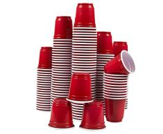 Plástico vasos de chupito – 150-Pack 2,5 oz desechables vasos, Mini Shooter vasos para barbacoa, Frat, College graduación partes, portón trasero partes, rojo – 2 x 2 x 2 pulgadas