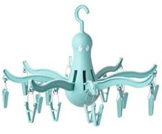 PRESSA IKEA Secador colgante 16 pinzas para ropa, turquesa/azul pálido