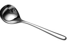 Wicemoon 1 cuchara para salsa de acero inoxidable, cuchara de cocina, cubertería verde natural, cuchara de miel, cuchara de azúcar, café, acero inoxidable, Small