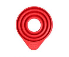 Dr. Oetker Embudo Plegable Silicona Platinium, Color Rojo e INOX. 1 ud.