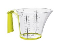 Rotho Loft, Taza medidora de 1.2 l con mango suave, anillo antideslizante y escala, PlÃ¡stico PP sin BPA, transparente, verde, 1.2l 22.4 x 15.2 x 12.9 cm