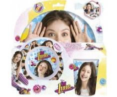 SET MELAMINA 3 PCS. (PLATO, CUENCO Y VASO) SOY LUNA