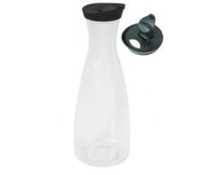 Jarra Agua con Tapa – Jarra Tubular de Diseño con Tapon – Capacidad de 1,5 Litros – Transparente - Jarras de Material no tóxico, Libre de BPA para Zumo, Leche, Refrescos y otros líquidos