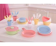 KidKraft - Set de 27 utensilios de cocina de juguete, Multicolore (Pastel) (63027) , color/modelo surtido