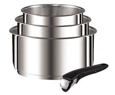 Tefal Ingenio Preference L9419502 Juego De 3 Cacerolas con Mango ExtraÃble, Acero Inoxidable, Plateado