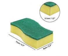 Estropajos Cocina (24 Pcs) - Esponja Limpieza (11x6cm)- Esponja Fregar Multipropósito Dos Lados para Lavar Platos, Eliminar Manchas en Cocinas & Baños