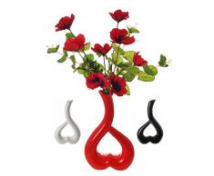 Cerámica Rotar Corazón Jarrón by Homestreet – elegir rojo blanco o negro