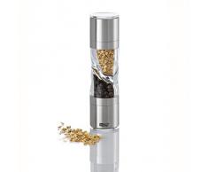 AdHoc Duospice Mini - Molinillo para Especias (Acero Inoxidable, acrÃ­lico, 15 cm), Color Plateado