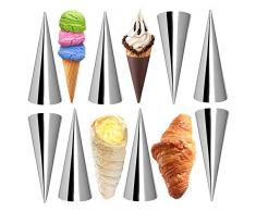 LaceDaisy 20pzs DIY Tubos de Croissants al Horno en Espiral de Acero Inoxidable Rollo de Pastel de Cuerno Molde de Torta Utensilios para Hornear Moldes Cónicos de Cono Croissant de Pastelería Danesa#1