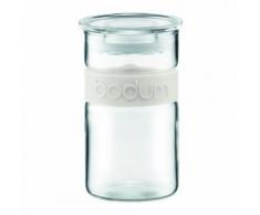 Bodum - 11128-913 - Presso - Tarro de cristal con tapa - cinta de silicona - 0,25 l - color blanco crema