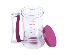 Dispensador de masa de crepes masa dispensador de embudo de cupcakes de cuchara taza de medir la pasta masa herramienta con medición etiqueta 900 ml