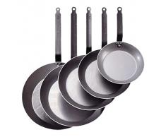 De Buyer Plus Steel - Sartén de Acero de Carbono, Especial para Altas temperaturas, 20 centímetros