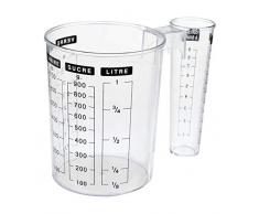 JJA 104025A Vaso dosificador Doble, plÃ¡stico, Transparente, 1 x 1 x 1 cm