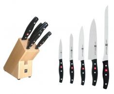 Zwilling TWIN POLLUX - Bloque para 5 cuchillos con hoja endurecida al frÃ­o Friodur, acero inoxidable