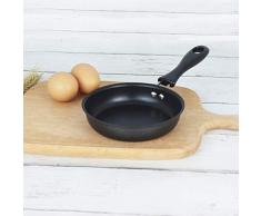 GCDN Sartén Antiadherente, Mini sartén de Hierro Fundido. Huevera portátil de Mango Largo para el Desayuno, Campamento de Cocina. para calefacción eléctrica/Gas/cerámica/Horno electromagnético
