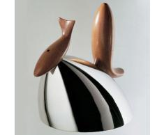 Alessi Pito hervidor de agua de acero inoxidable, caoba - 90031 hervidor de agua