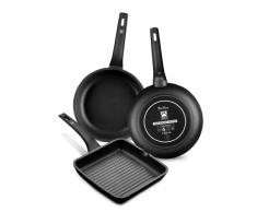 BRA Efficient - Sartén 30 cm, aluminio fundido con antiadherente Teflon Platinum Plus, apta para todo tipo de cocinas incluida inducción, libre de PFOA