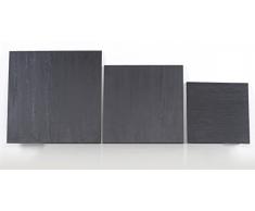 HOGARES CON ESTILO -Pack Mini Vajilla de 3 piezas Cuadradas de 30 - 25 - 20 cm con Corte Simple