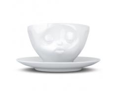 Fifty Eight Taza Cafe con Leche, Porcelana, Blanco, 200 ml