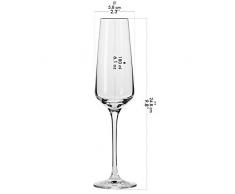 Krosno Copas Flauta Boda Cava de Champán | Conjunto 6 Piezas | 180 ML | Avant-Garde Collection Uso en Casa, Restaurante y en Fiestas | Apto para Microondas y Lavavajillas