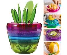 Paracity 2015 - Pelador de fruta eléctrico multifunción, acero inoxidable