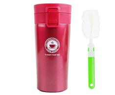 Vaso Termico Café Termo Taza Botella Taza Coche Acero Inoxidable Café Agua Thermos Frascos Termo Cafe Hermetico (Rosa)
