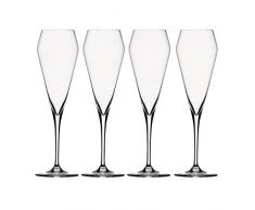 Spiegelau 1416175 Juego de 4 copas de champán, Cristal con Plomo, transparente