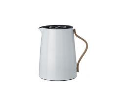 Stelton Emma X-201 - Jarra tÃ©rmica para tÃ© (1 L, acero inoxidable, plÃ¡stico ABS, mango de madera de haya), incluye filtro interno, azul claro