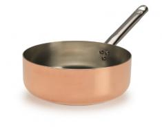 Cacerola baja con un fondo de mango tubular de inducción, el cobre de diámetro 280 mm