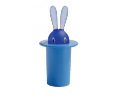 Alessi ASG16 AZ Magic Bunny - Palillero con diseño de chistera y conejo, color azul