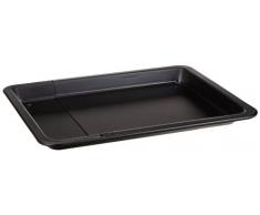 axentia Bandeja Extensible, Metal, Negro, 33-52 x 3.5 x 33 cm