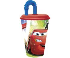 Cars Vaso con tapa y caña 430 ml (Stor 22930)