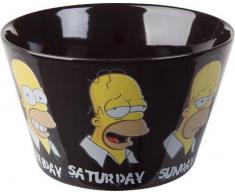 United Labels 0199416 Los Simpson - Cuenco con diseño de Homer y dÃas de la Semana en inglés, Color Negro