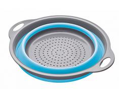 Kitchen Craft Colourworks - Escurridor Plegable (24 cm), Color Azul