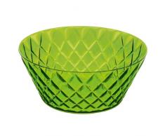 Koziol CRYSTAL - Ensaladera de plástico, 3,5 l, efecto cristal, color verde