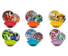 Excelsa Kimono - Vajilla de porcelana y cerámica (18 piezas), multicolor