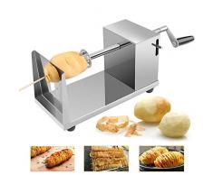 Uten Patatas Cortador, Acero Inoxidable Papas Fritas Cortadora，Cortadora de Patatas con manivela y Patas de Goma Antideslizantes，Operación Manual