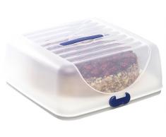 Emsa Superline Basic - Recipiente para conservar y transportar alimentos, 36 centímetros, color blanco y azul