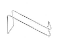 BESTONZON Expositor para Vino de Hierro Forjado estantería para Botellas de Cerveza para Vino Soporte para Estante de Cocina para mostradores de Cocina mostrador de Bar (Plata Brillante)