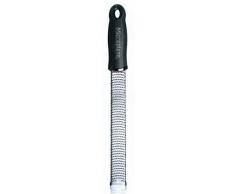Microplane Zester Rallador, Acero Inoxidable, Negro, 32.50x3.5x2.56 cm