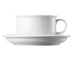 Thomas Trend Set de 6 Tazas y 6 Platos de Desayuno, 0,40 l, Color Blanco, Porcelana, 16 cm, 6 Unidades
