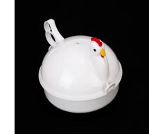 Sonline Huevera Cocedor 4 Huevo para Microondas en Forma de Gallina