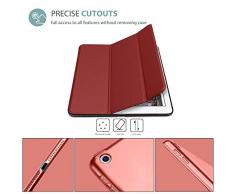 ProCase Funda iPad 9,7" 6ta 2018/ 5ta Generación 2017, Estuche Ultra Delgado Ligero Carcasa con Soporte Tapa Inteligente Reverso Translúcido Esmerilado para Apple iPad 9,7 Pulgadas -Vino