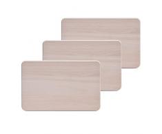 Zeller 22004 - Juego de 3 tablas de cortar, de madera de haya, la longitud del tamaño 22 x ancho 14 x altura de 1 cm