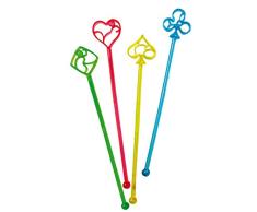 García de Pou 165.81 Agitadores Bebidas Poker, 21 Cm, Set de 50, Multicolor