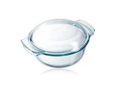 Pyrex Classic Vidrio - Cazuela redonda con tapa, 1.4 l